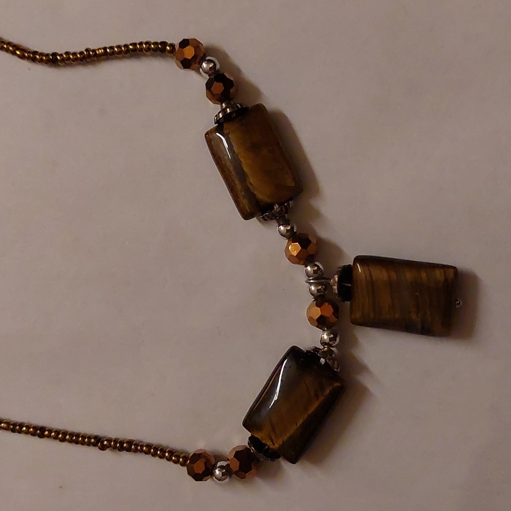 Tiger Eye Gemstone Necklace